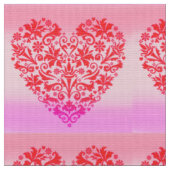 Tissu Beau coeur rouge (Fermer)