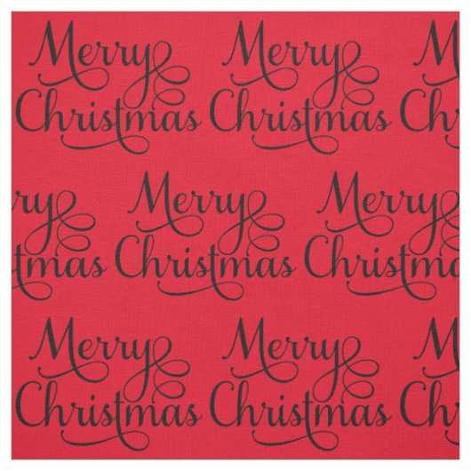Tissu Beau Joyeux Texte de script de Noël (Échantillon)