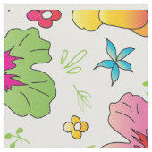 Tissu Beau Motif à fleurs colorées (Fermer)