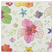 Tissu Beau Motif à fleurs colorées (Échantillon)