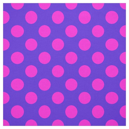 Tissu Beau Motif à points Polka rose et violet (Échantillon)
