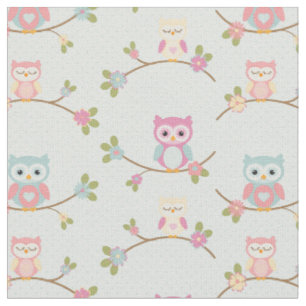 Tissu Beau motif de hibou de bébé