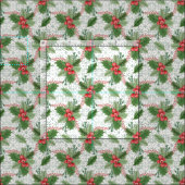 Tissu Beau Noël Holly (Carreau)