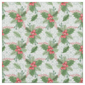 Tissu Beau Noël Holly (fermé)
