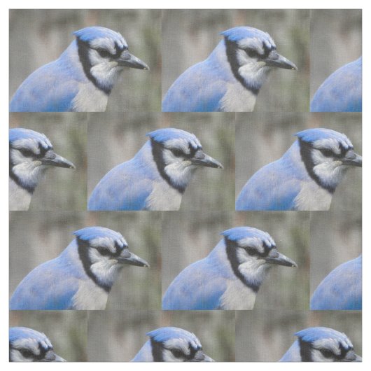 Tissu Beau plan rapproché de geai bleu (Échantillon)