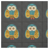 Tissu Beau rétro hibou coloré de Boho (Échantillon)