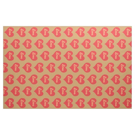 Tissu Beaucoup de Motif d'amour (Fat Quarter)