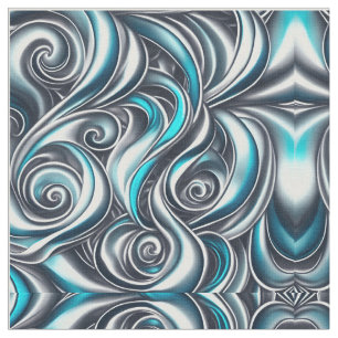 Tissu Beaucoup de torsades Turquoise Peinture pour desig