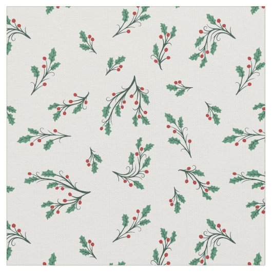 Tissu Beautiful Holly Seamless Christmas Pattern (Fermer)