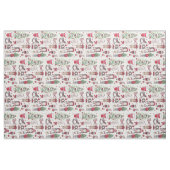 Tissu Beaux éléments d'aquarelle rouge de Noël (Fat Quarter)