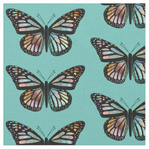 Tissu Beaux papillons Motif Monarch Aquarelle