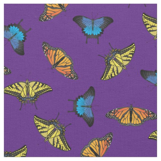 Tissu Beaux Papillons Réalistes Papillon (Fermer)