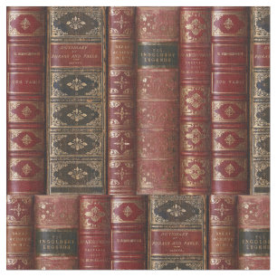 Tissu Beaux vieux livres