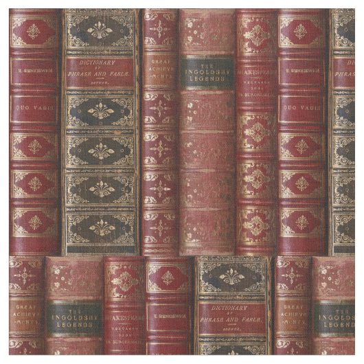 Tissu Beaux vieux livres (Fermer)