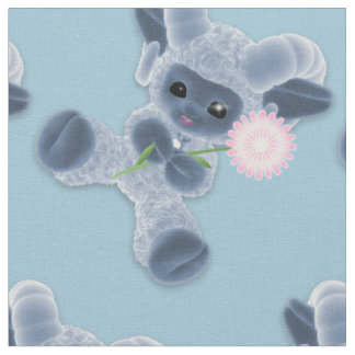Tissu Bébé adorable Jouet peluche Bélier Bleu pays