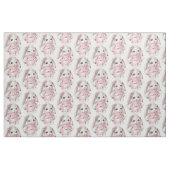Tissu Bébé adorable lapin rose lapin lapin (Fat Quarter)