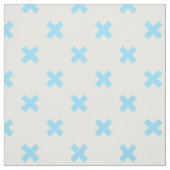 Tissu Bébé bleu croix coutures sur blanc (Échantillon)
