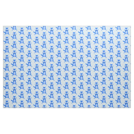 Tissu Bébé Bleu Cute Garçon Fox Motif (Yard)