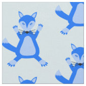 Tissu Bébé Bleu Cute Garçon Fox Motif (Fermer)