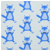Tissu Bébé Bleu Cute Garçon Fox Motif (Échantillon)
