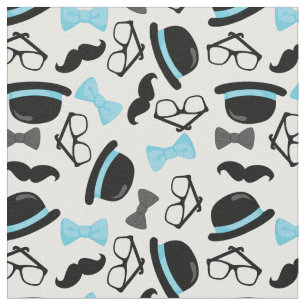 Tissu Bébé c'est homme de moustache bleue de garçon u