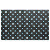 Tissu Bébé croix bleu coutures sur noir (Fat Quarter)