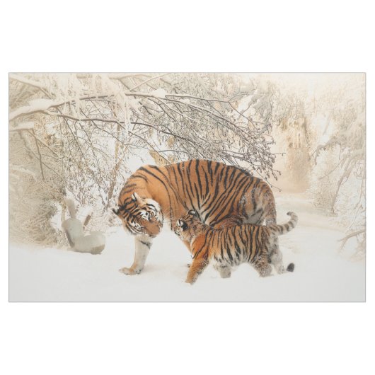 Tissu Bébé de famille de tigre (Yard)