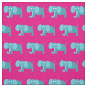 Tissu Bébé Eléphant mignon Nourriture rose (Échantillon)