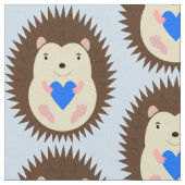 Tissu Bébé Garçon Cœur Hérisson Motif (Fermer)