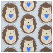 Tissu Bébé Garçon Cœur Hérisson Motif (Échantillon)