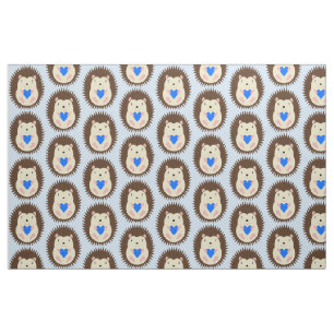 Tissu Bébé Garçon Cœur Hérisson Motif