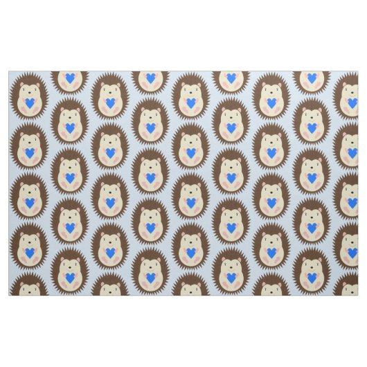 Tissu Bébé Garçon Cœur Hérisson Motif (Fat Quarter)