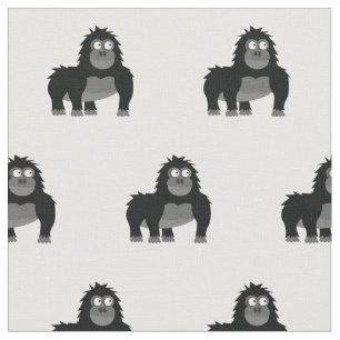 Tissu Bébé Gorille Mignon Nourrisson Crèche Singe Blanc