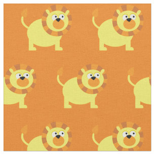 Tissu Bébé lionceau mignon nurserie orange grand chat