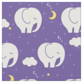 Tissu Bébé mignon éléphants sur étoiles arrière - plan (Fermer)