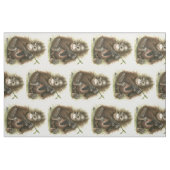 Tissu Bébé orang-outan avec des feuilles (Fat Quarter)