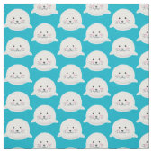 Tissu Bébé phoque pelucheux mignon (Échantillon)