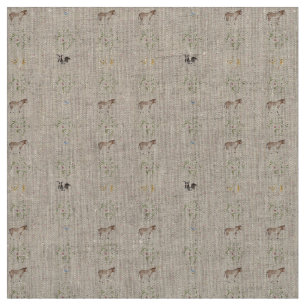 Tissu Bébé Rose Floral Animaux Couette Motif