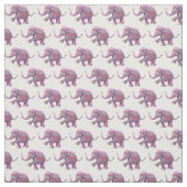 Tissu Bébé rose pâle Motif d'éléphant blanc (Échantillon)