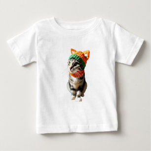 tissu bébé, t-shirt avec imprimé chat