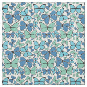 Tissu Bécasseaux à papillons bleus (Échantillon)