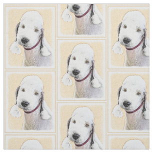 Tissu Bedlington Terrier Peinture - Art Chien original