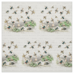 Tissu Bee Honey Travailleur Queen Bees Antique