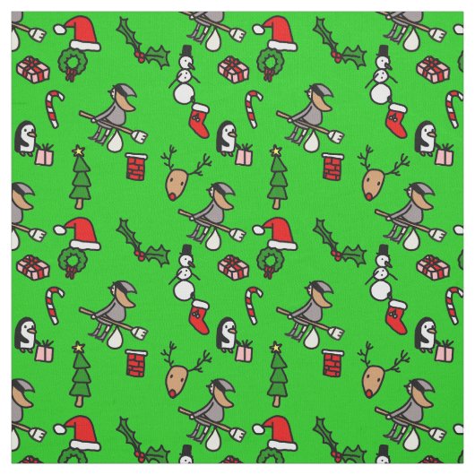 Tissu befana de noël des rennes (Échantillon)