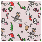 Tissu befana de noël rose (fermé)