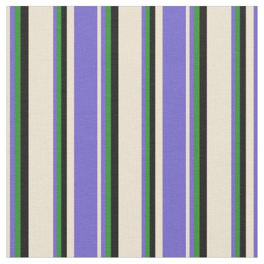 Tissu Beige, bleu ardoise, vert forestier et noir (Fermer)