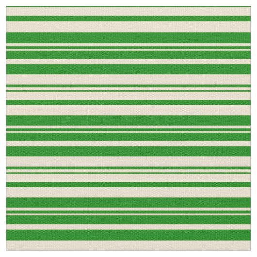 Tissu Beige et vert Motif des rayures (Fermer)