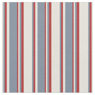 Tissu Beige, gris ardoise claire et Motif de couleur rou