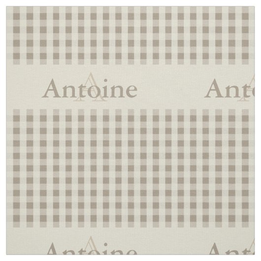 Tissu Beige kaki de sable de monogramme de motif de (Échantillon)