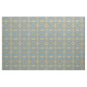 Tissu Beige ocre Turquoise Bleu Éclectique Ethique (Fat Quarter)
